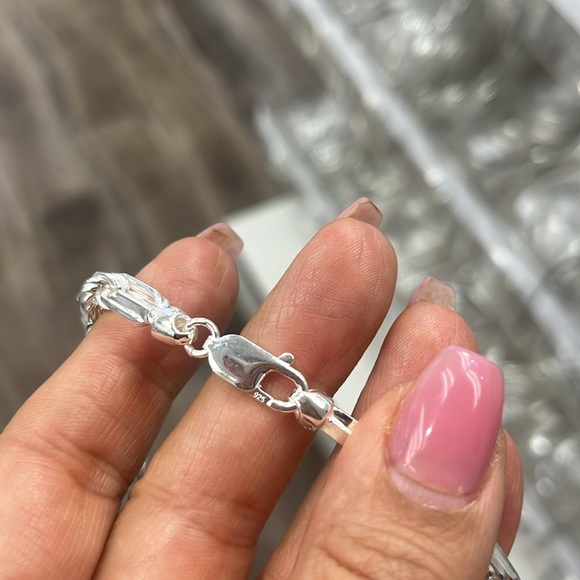 New Real 925 Sterling Silver figarope Milano Bracelet in 5.7mm in 8 8.5 9 - Picture 7 of 8
